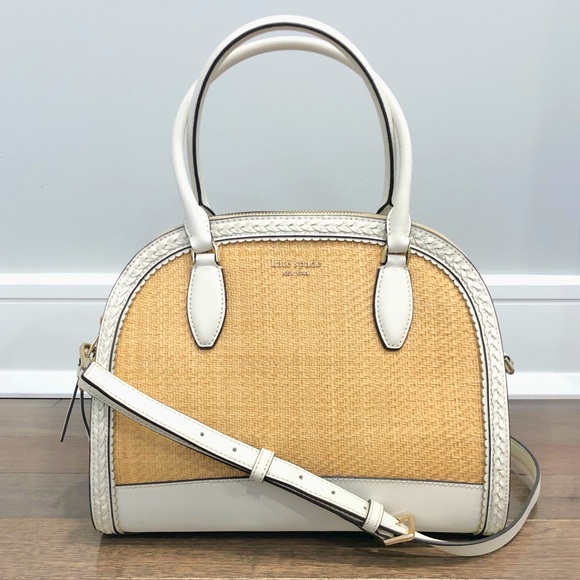 Kate Spade New York - Reiley Straw Dome Satchel Crossbody - Large